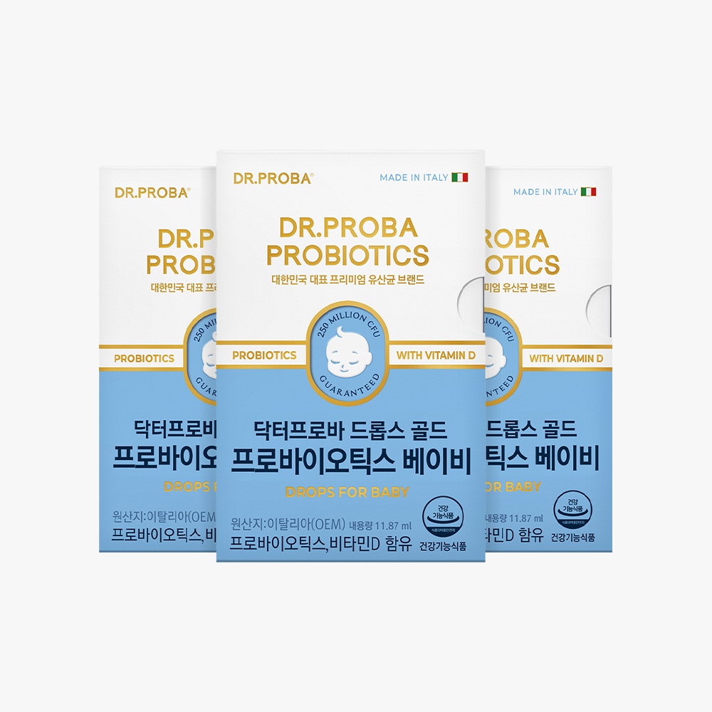 [소비기한 : 27년11월!]닥터프로바 드롭스 골드 베이비 프로바이오틱스 3박스